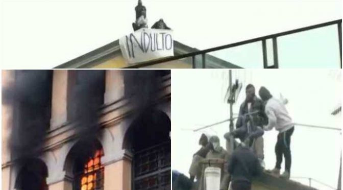 Itálie: Severoafričtí kriminálníci zapálili věznici a vyplavili ji vodou, zasahující policisty zranili5 (5)