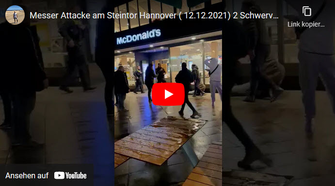 Útok nožem v Hannoveru – dva těžce zranění (video)