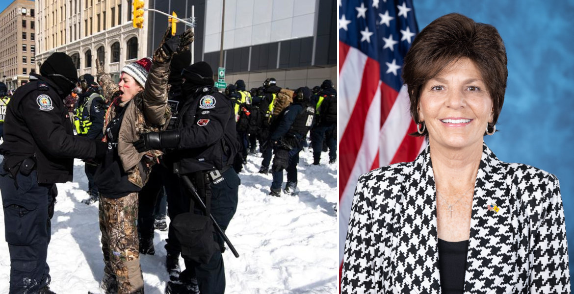 Americká kongresmanka chce udělit azyl v USA protestujícím Kanaďanům