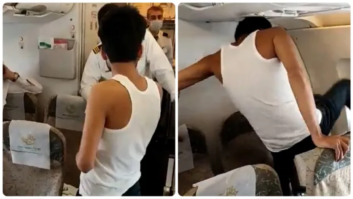 Pákistánec řádil v letadle, pokusil se za letu rozbít okno (videa)