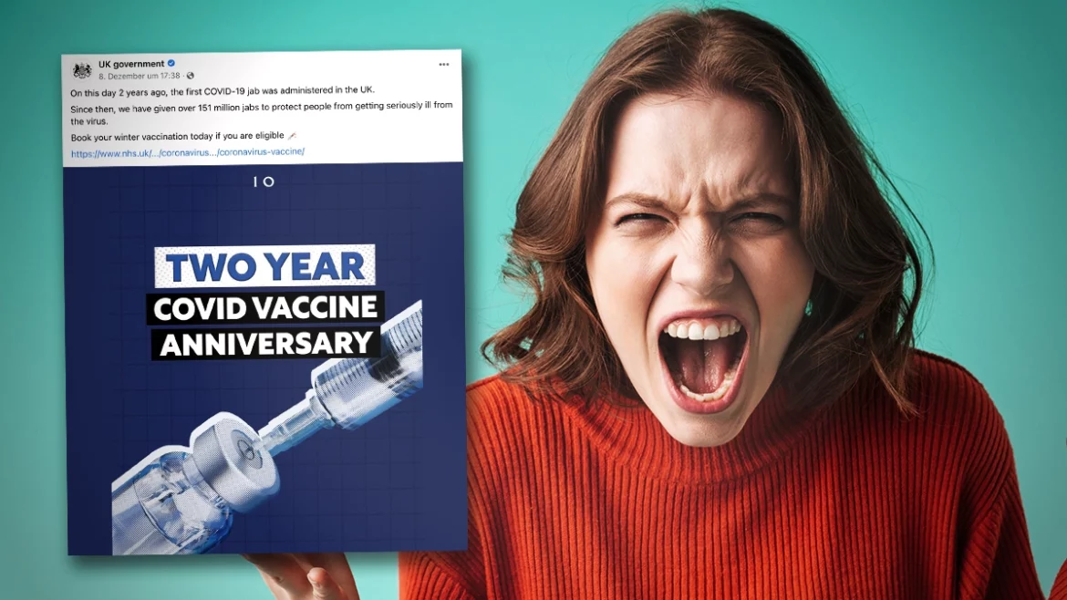 Britská vláda chtěla v příspěvku oslavit 2. výročí tzv. „covid vakcín,“ v komentářích se záhy objevily tisíce negativních reakcí5 (20)
