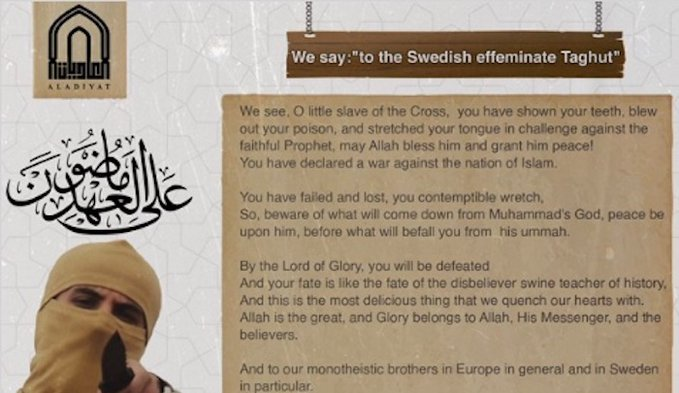 ISIS vyzývá muslimy ve Švédsku a v celé Evropě, aby zaútočili na křižáky krveprolitím tak, aby roztrhali jejich těla5 (14)