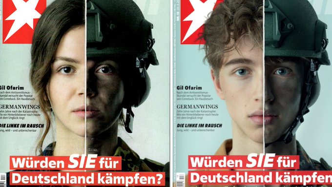 Proválečná propaganda: Německý časopis Stern vyzývá mladé lidi, aby se chopili zbraně na obranu multikulturní společnosti5 (12)