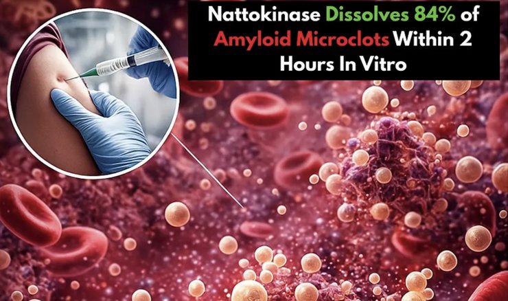 Studie: Nattokináza rozpouští 84 % amyloidních mikrosraženin během dvou hodin in vitro