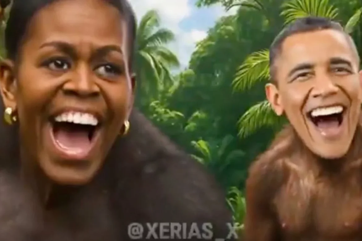 V USA vyvolalo poprask Trumpovo video, na kterém jsou znázorněni Obamovi jako opice (video)4.7 (12)