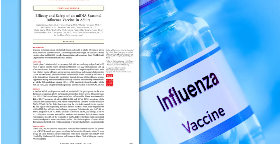 Moderna potvrzuje, že její nová  mRNA „vakcína“ proti chřipce vyvolává šestkrát více závažných vedlejších účinků5 (8)