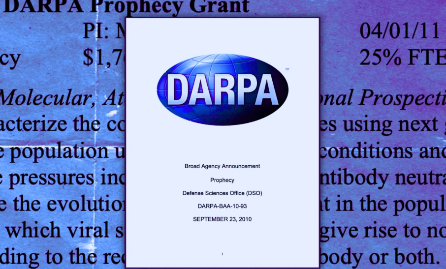V roce 2010 DARPA financovala síť Ralpha Barica pro koronavirus prostřednictvím projektu PROPHECY5 (7)